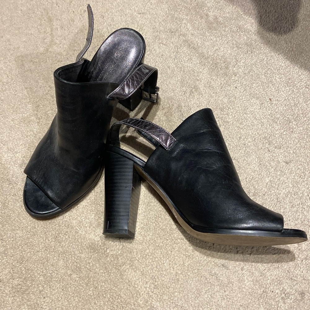 Peep Toe Block Heels